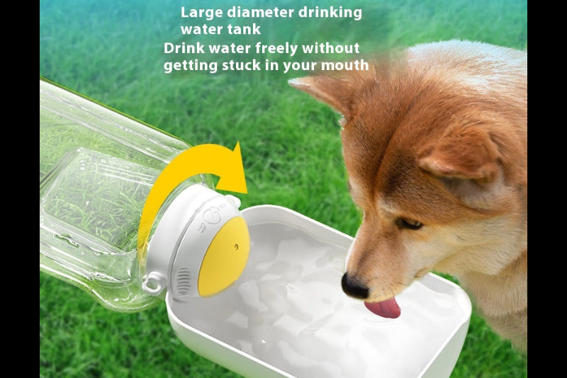2 in 1 Dog Large Capacity Pets Out Drinking Pot Cat Water Dispenser Portable Water Cup Water and Food Integrated Bowl Pet Products